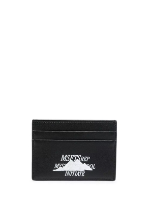 MSFTSrep logo-print card holder - Black