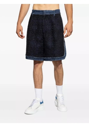 DSQUARED2 denim-trimmed tweed shorts - Blue
