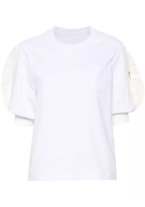 sacai cotton jersey T-shirt - White