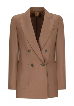 Max Mara double-breasted patch-pocket dress - Brown