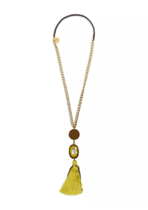 MALIPARMI chain tassel-pendant necklace - Yellow