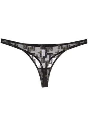 ERES semi-sheer design tong - Black