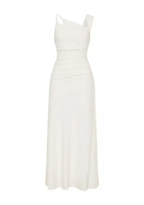 Rachel Gilbert Fitz asymmetric draped midi dress - White