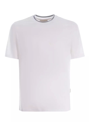 YES LONDON striped-trimmed T-shirt - White