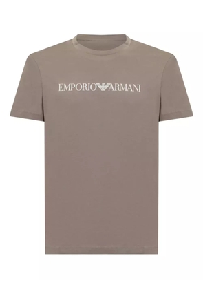 Emporio Armani logo-motif T-shirt - Brown