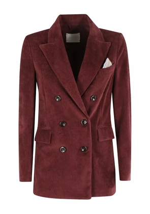 Circolo 1901 corduroy double-breasted blazer - Red
