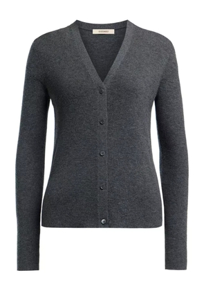 12 STOREEZ ribbed V-neck cardigan - Grey