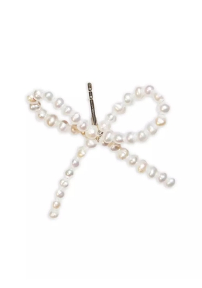 Saskia Diez pearl-embellished bow earstud - Silver