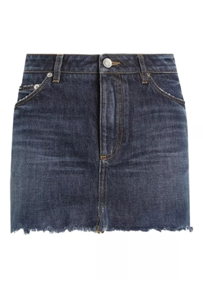 Dolce & Gabbana frayed mini denim skirt - Blue