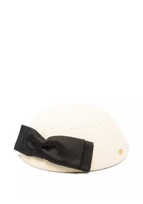 Valentino Garavani bow-detail woven hat - Neutrals