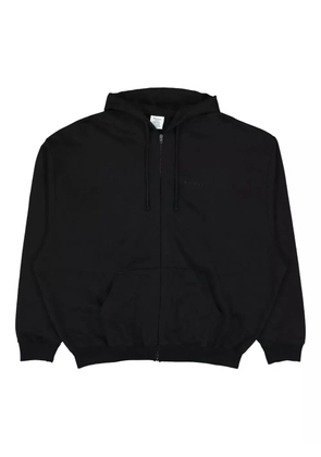 VETEMENTS zip-up logo hoodie - Black
