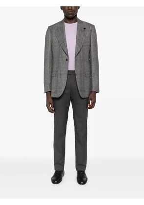 Lardini checked single-breasted blazer - Grey