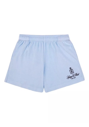 Sporty & Rich embroidered-logo shorts - Blue