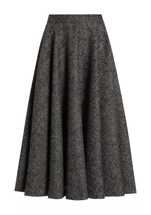 Dolce & Gabbana herringbone flared midi skirt - Grey