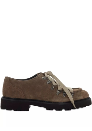 Doucal's lace-up suede low-top boots - Brown