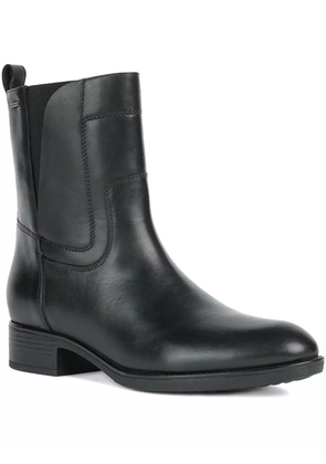 Geox zip-fastening leather boots - Black