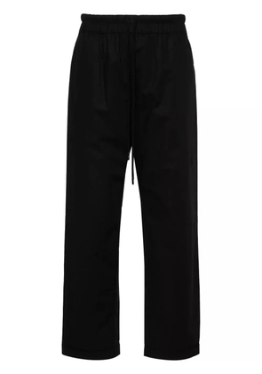 Gentry Portofino drawstring poplin trousers - Black