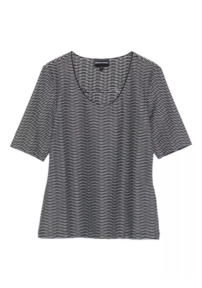 Emporio Armani striped short-sleeve T-shirt - Black