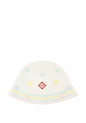 Casablanca embellished crochet hat - White