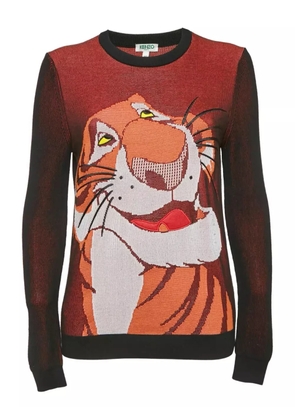 Kenzo Pre-Owned Jungle Book tiger-kacquard sweater - Red