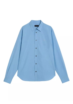 Prada embroidered-logo shirt - Blue