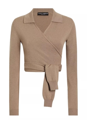 Dolce & Gabbana wrap cardigan - Brown