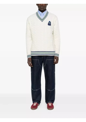 Maison Labiche Verlomne V-neck sweater - White