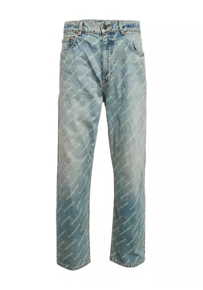 Balenciaga Pre-Owned logo-print jeans - Blue