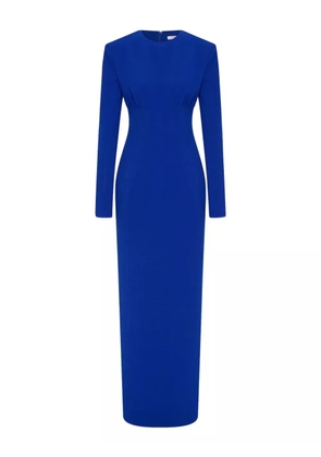 Rachel Gilbert Dover padded-shoulder long dress - Blue