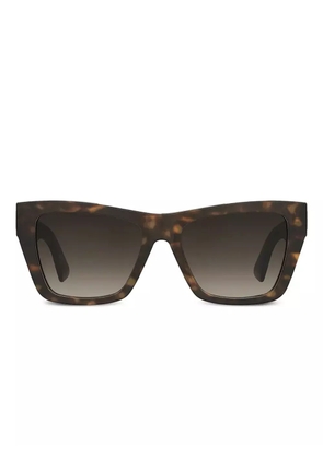 Moschino Eyewear logo-lettering sunglases - Brown