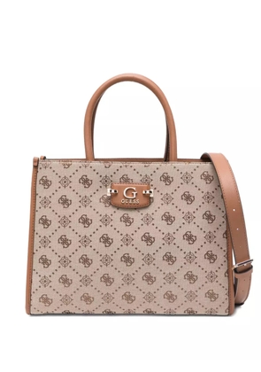 GUESS USA logo-plaque top-handle tote bag - Neutrals