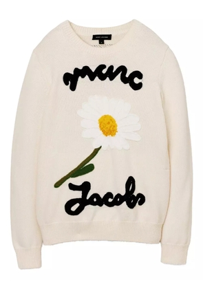 Marc Jacobs daisy-jacquard crew-neck sweater - Neutrals
