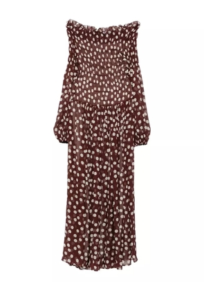 Raquel Diniz off-shoulder dress - Brown