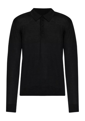 Giorgio Armani long-sleeve polo shirt - Blue