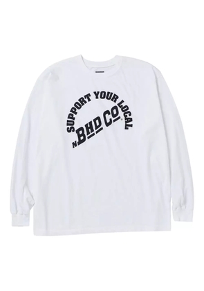 Neighborhood arched-logo long-sleeve T-shirt - White