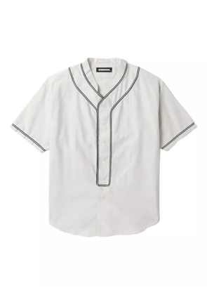 Neighborhood embroidered short-sleeve shirt - Neutrals