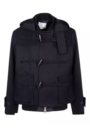 sacai hooded toggle-fastening jacket - Black
