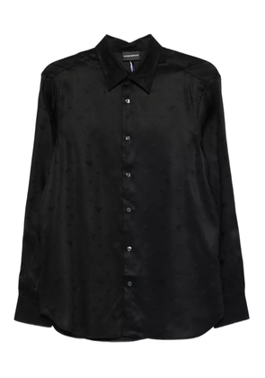 Emporio Armani eagle-embossed shirt - Black