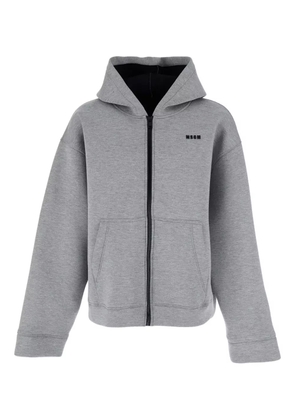 MSGM hooded zip-up jacket - Grey