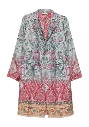 Pierre-Louis Mascia floral-pattern embellished coat - Green