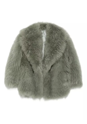 Salvatore Santoro shawl-collar fur jacket - Green