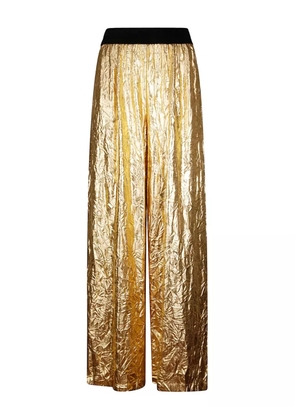 Maria Calderara metallic-effect trousers - Gold
