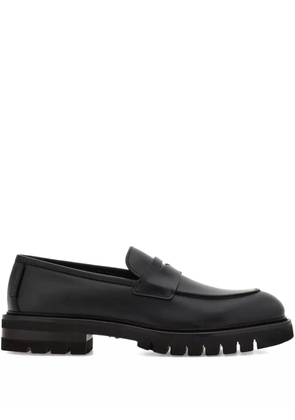 Ferragamo saddle-strap penny loafers - Black