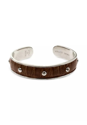 Tod's Vintage leather studded bracelet - Silver