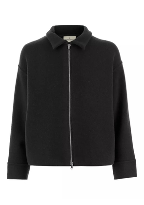 Bruno Manetti zip-front collar jacket - Black