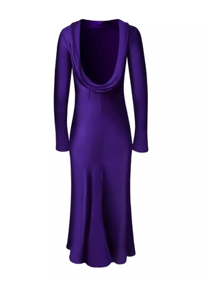 Alejandra Alonso Rojas cowl-back satin midi dress - Blue