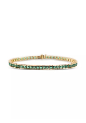 Izabel Display square-cut zirconia tennis bracelet - Green