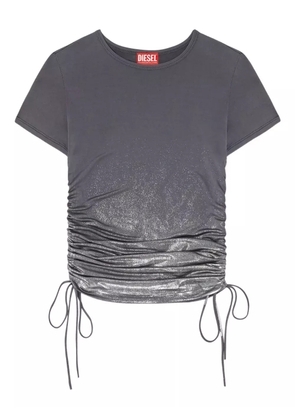 Diesel T-Rey metallic-detail cinched top - Grey