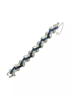 Jennifer Gibson Jewellery 1950s Boucher sapphire cocktail bracelet - Silver