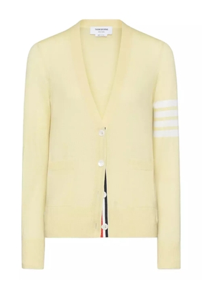 Thom Browne four-bar sleeve-detail cardigan - Yellow
